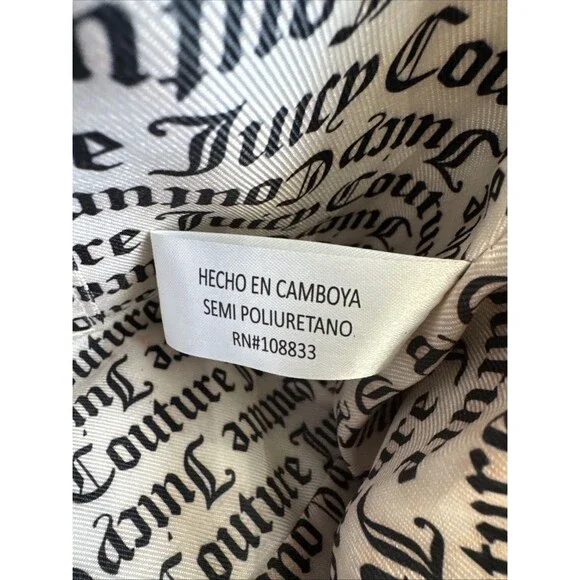 Juicy Couture Faux Leather Convertible Satchel Handbag Black (Pre-owned) - Picture 5 of 9